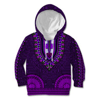 African Dashiki Kid Hoodie With Tapa Pattern - Purple LT9 Purple - Polynesian Pride