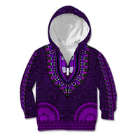 African Dashiki Kid Hoodie With Tapa Pattern - Purple LT9 - Polynesian Pride