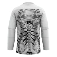 Independen Stet bilong Papua Niugini 1975 Hockey Jersey White Tribal Papua New Guinea Province Flag LT9 - Polynesian Pride