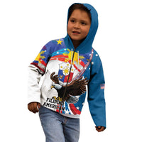 Personalized Filipino-American Kid Hoodie The Eight-Rayed Sun with Bald Eagle