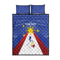 Personalized Pilipinas Eight-Rayed Sun Quilt Bed Set Philippines Map With Polynesian Style