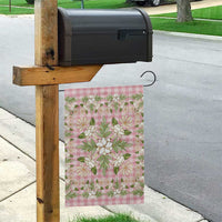 Squares Maile Leaf Garden Flag Pink Palaka Hawaiian Quilt Pattern - Polynesian Pride