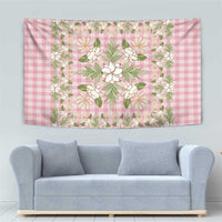 Squares Maile Leaf Tapestry Pink Palaka Hawaiian Quilt Pattern - Polynesian Pride