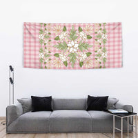 Squares Maile Leaf Tapestry Pink Palaka Hawaiian Quilt Pattern - Polynesian Pride