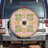 Squares Puakenikeni and Kalo Spare Tire Cover Pink Palaka Hawaiian Quilt Pattern - Polynesian Pride