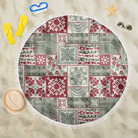 Mele Kalikimaka Hawaii Christmas Beach Blanket Aloha Spirit with Hawaiian Quilt Pattern - Polynesian Pride
