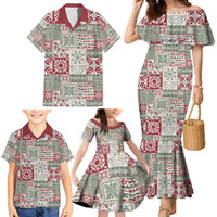 Mele Kalikimaka Hawaii Christmas Family Matching Mermaid Dress and Hawaiian Shirt Aloha Spirit with Hawaiian Quilt Pattern LT9 - Polynesian Pride