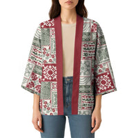 Mele Kalikimaka Hawaii Christmas Kimono Aloha Spirit with Hawaiian Quilt Pattern - Polynesian Pride