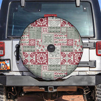Mele Kalikimaka Hawaii Christmas Spare Tire Cover Aloha Spirit with Hawaiian Quilt Pattern - Polynesian Pride