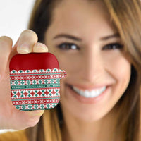 Mele Kalikimaka Hawaii Christmas AirPods Case Hawaiian Quilt Pattern Style - Polynesian Pride