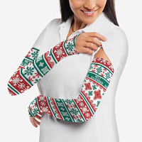 Mele Kalikimaka Hawaii Christmas Arm Sleeves Hawaiian Quilt Pattern Style - Polynesian Pride