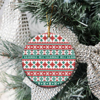 Mele Kalikimaka Hawaii Christmas Ceramic Ornament Hawaiian Quilt Pattern Style - Polynesian Pride