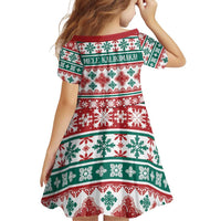 Mele Kalikimaka Hawaii Christmas Family Matching Off Shoulder Short Dress and Hawaiian Shirt Hawaiian Quilt Pattern Style - Polynesian Pride