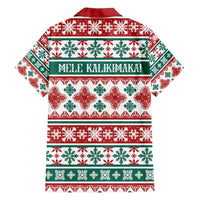 Mele Kalikimaka Hawaii Christmas Family Matching Off Shoulder Short Dress and Hawaiian Shirt Hawaiian Quilt Pattern Style - Polynesian Pride