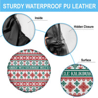 Mele Kalikimaka Hawaii Christmas Spare Tire Cover Hawaiian Quilt Pattern Style - Polynesian Pride