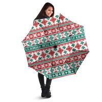 Mele Kalikimaka Hawaii Christmas Umbrella Hawaiian Quilt Pattern Style - Polynesian Pride