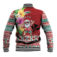 Santa Surf Mele Kalikimaka Personalized Baseball Jacket Aloha Tropical Christmas Vibes - Polynesian Pride