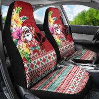 Santa Surf Mele Kalikimaka Personalized Car Seat Cover Aloha Tropical Christmas Vibes LT9 - Polynesian Pride
