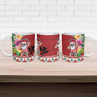 Santa Surf Mele Kalikimaka Personalized Ceramic Mug Aloha Tropical Christmas Vibes - Polynesian Pride
