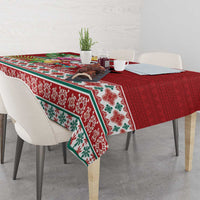 Santa Surf Mele Kalikimaka Personalized Tablecloth Aloha Tropical Christmas Vibes - Polynesian Pride