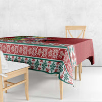 Santa Surf Mele Kalikimaka Personalized Tablecloth Aloha Tropical Christmas Vibes - Polynesian Pride