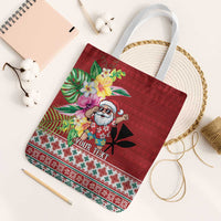 Santa Surf Mele Kalikimaka Personalized Tote Bag Aloha Tropical Christmas Vibes - Polynesian Pride
