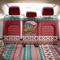 Shaka Sign Skull Mele Kalikimaka Personalized Back Car Seat Cover Hawaiian Quilt Pattern - Polynesian Pride