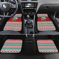 Shaka Sign Skull Mele Kalikimaka Personalized Car Mats Hawaiian Quilt Pattern - Polynesian Pride