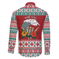 Shaka Sign Skull Mele Kalikimaka Personalized Family Matching Off The Shoulder Long Sleeve Dress and Hawaiian Shirt Hawaiian Quilt Pattern - Polynesian Pride