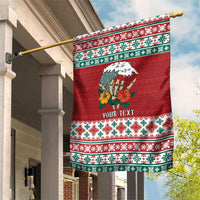 Shaka Sign Skull Mele Kalikimaka Personalized Garden Flag Hawaiian Quilt Pattern - Polynesian Pride