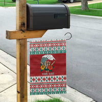 Shaka Sign Skull Mele Kalikimaka Personalized Garden Flag Hawaiian Quilt Pattern - Polynesian Pride