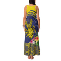 Niue Coconut Crab Family Matching Tank Maxi Dress and Hawaiian Shirt Rock of Polynesia