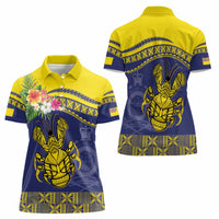 Niue Coconut Crab Women Polo Shirt Rock of Polynesia