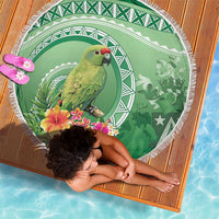 Norfolk Parakeet Tropical Beach Blanket Norfolk Island Tribal Pattern