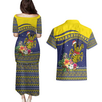 Monuina e Kilisimasi Niue Christmas Couples Matching Puletasi and Hawaiian Shirt Niuean Tribal Pattern