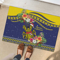 Monuina e Kilisimasi Niue Christmas Rubber Doormat Niuean Tribal Pattern