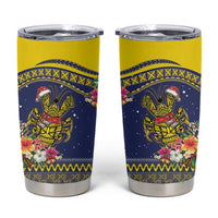 Monuina e Kilisimasi Niue Christmas Tumbler Cup Niuean Tribal Pattern