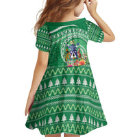 Norfolk Island Pine Tree Christmas Family Matching Puletasi and Hawaiian Shirt Coat of Arm and Polynesian Pattern