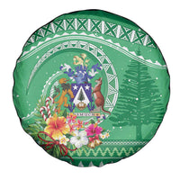 Norfolk Island Pine Tree Christmas Spare Tire Cover Coat of Arm and Polynesian Pattern