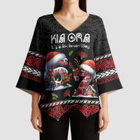 Aotearoa Six Seven Personalized Kimono Sleeve Blouse New Zealand Funny Christmas - Polynesian Pride