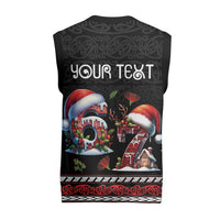 Aotearoa Six Seven Personalized Christmas Knitted V-Neck Vest New Zealand Funny Christmas - Polynesian Pride