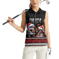 Aotearoa Six Seven Personalized Women Sleeveless Polo Shirt New Zealand Funny Christmas - Polynesian Pride