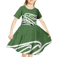 Green Fern New Zealand Kowhai Ngutukak Kid Short Sleeve Dress - Polynesian Pride
