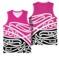 All Pink New Zealand Kowhai Ngutukak Basketball Jersey - Polynesian Pride