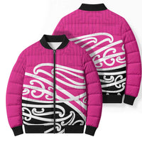 All Pink New Zealand Kowhai Ngutukak Bomber Puffer Jacket - Polynesian Pride