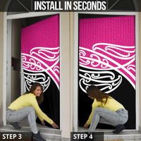 All Pink New Zealand Kowhai Ngutukak Door Cover - Polynesian Pride
