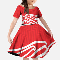 All Red New Zealand Kowhai Ngutukak Kid Short Sleeve Dress - Polynesian Pride