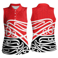 All Red New Zealand Kowhai Ngutukak Women Sleeveless Polo Shirt - Polynesian Pride