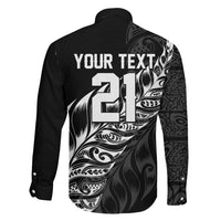 New Zealand Lawn Bowls Custom Family Matching Short Sleeve Bodycon Dress and Hawaiian Shirt Black Maori Warrior Tribal Silver Fern LT9 - Polynesian Pride