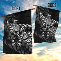 New Zealand Lawn Bowls Garden Flag Black Maori Warrior Tribal Silver Fern - Polynesian Pride